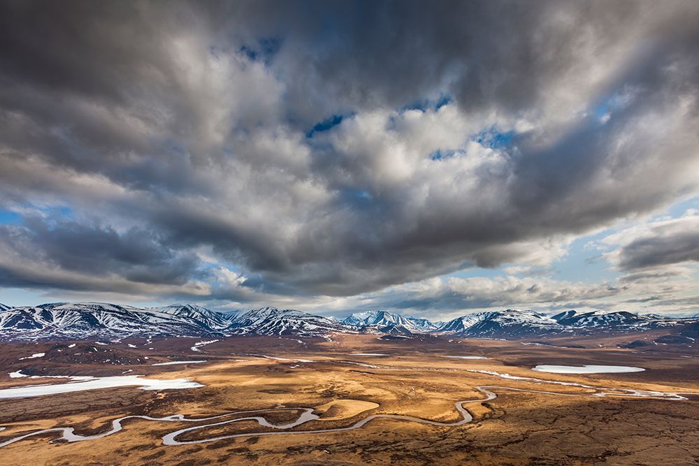 View Of Nigu River Looking South At Brooks Range Mountains, Gates Of Arctic National Park, Alaska. art print by Patrick J Endres for $57.95 CAD