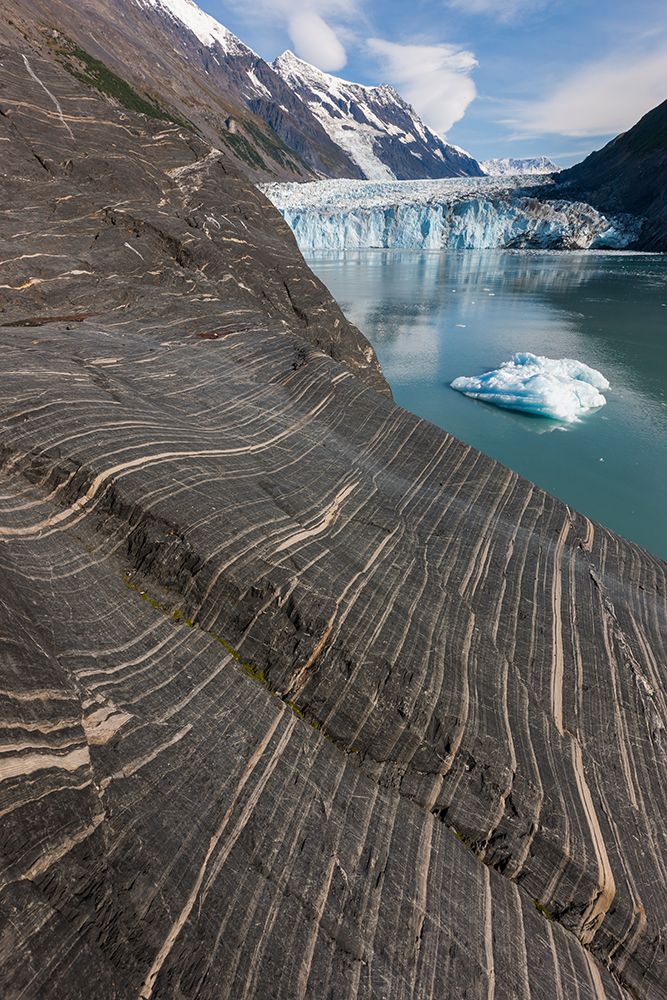 Layered Sediments Revealed In Rock Ground Smooth By Glacier Weight And Travel art print by Patrick J Endres for $57.95 CAD
