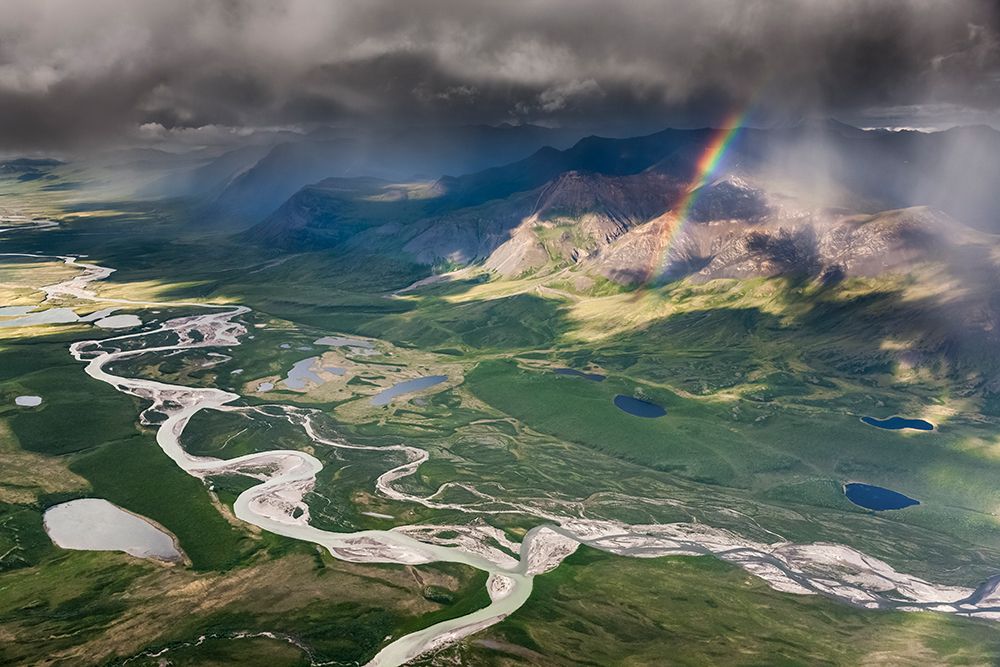 Aerial Of The Brooks Range Mountains, Arctic Alaska art print by Patrick J Endres for $57.95 CAD