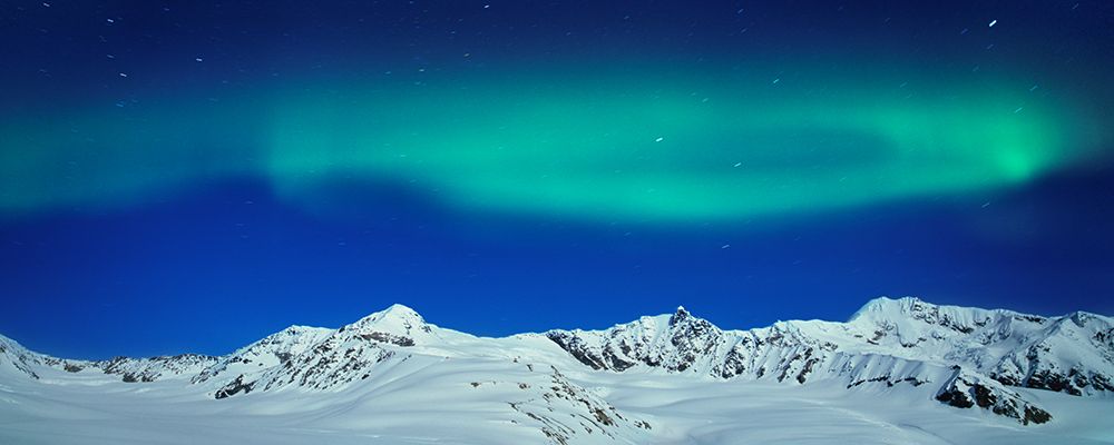 Aurora Borealis Over The Alaska Range, Canwell Glacier, Alaska art print by Patrick J Endres for $57.95 CAD
