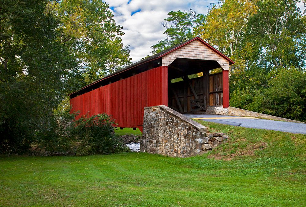 Pool Forge Covered Bridge, Lancaster County art print by Michael P. Gadomski for $57.95 CAD