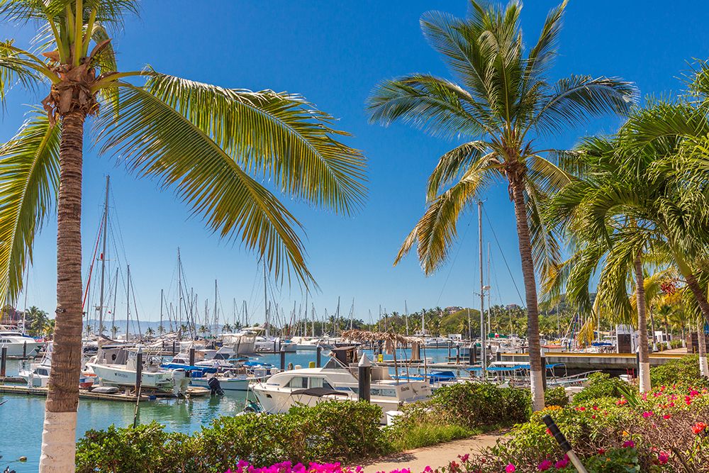 North America, Mexico, Nayarit, Bahia De Banderas, Nuevo Vallarta. Boats At Marina. art print by Emily M Wilson for $57.95 CAD