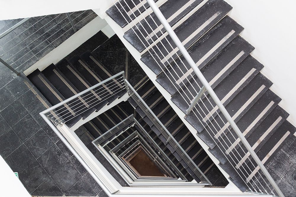 Abstract Pattern Of Stairs. art print by Emily M Wilson for $57.95 CAD