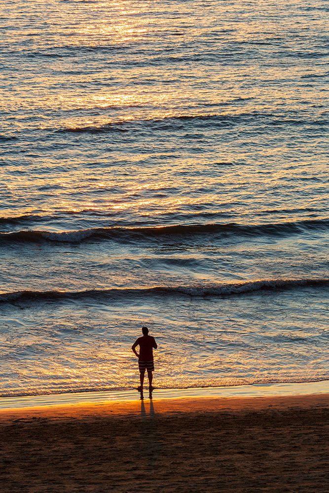 North America, Mexico, Nayarit, Bucerias. Ocean Sunset. Silhouette. art print by Emily M Wilson for $57.95 CAD
