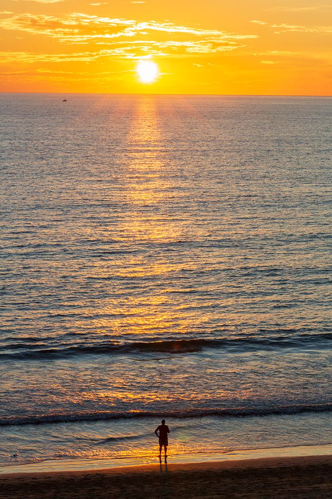 North America, Mexico, Nayarit, Bucerias. Ocean Sunset. Silhouette. art print by Emily M Wilson for $57.95 CAD