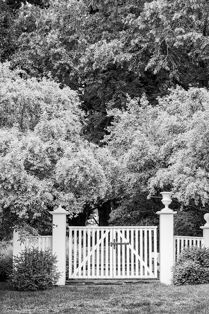 Black And White, Garden Gate, Delaware, USA art print by James Engelbrecht for $57.95 CAD