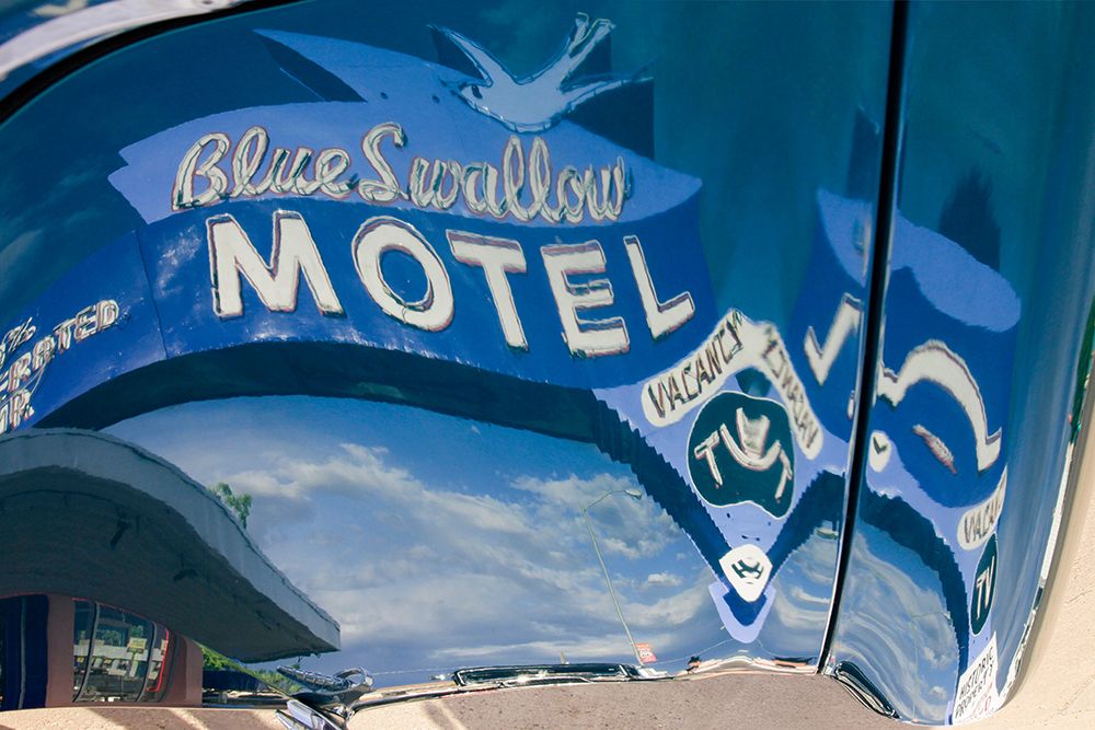 Tucumcari,New Mexico. Famous Blue Swallow Motel On Route 66. Property Released art print by Julien McRoberts for $57.95 CAD