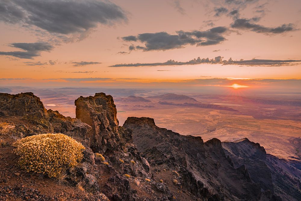 Sunrise Over Alvord Desert From Steens Mountain Summit, Harney County, Southeast Oregon, USA art print by Ric Ergenbright for $57.95 CAD