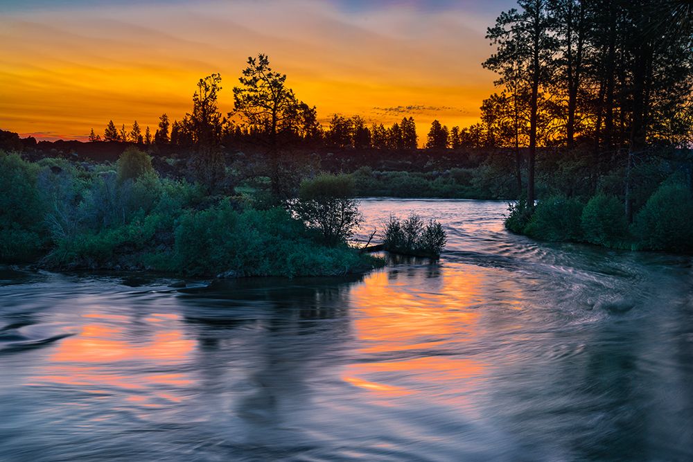 Sunrise, Deschutes River, Big Eddy, Deschutes National Forest, Deschutes County, Oregon, USA art print by Ric Ergenbright for $57.95 CAD
