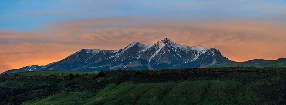 USA, Wyoming, Yellowstone National Park. Panoramic Sunset Over The Gallatin Range. art print by Don Grall for $57.95 CAD