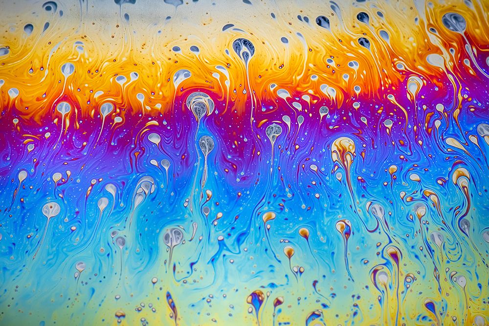 Abstract pattern of refracted light in soap bubble art print by Adam Jones for $57.95 CAD