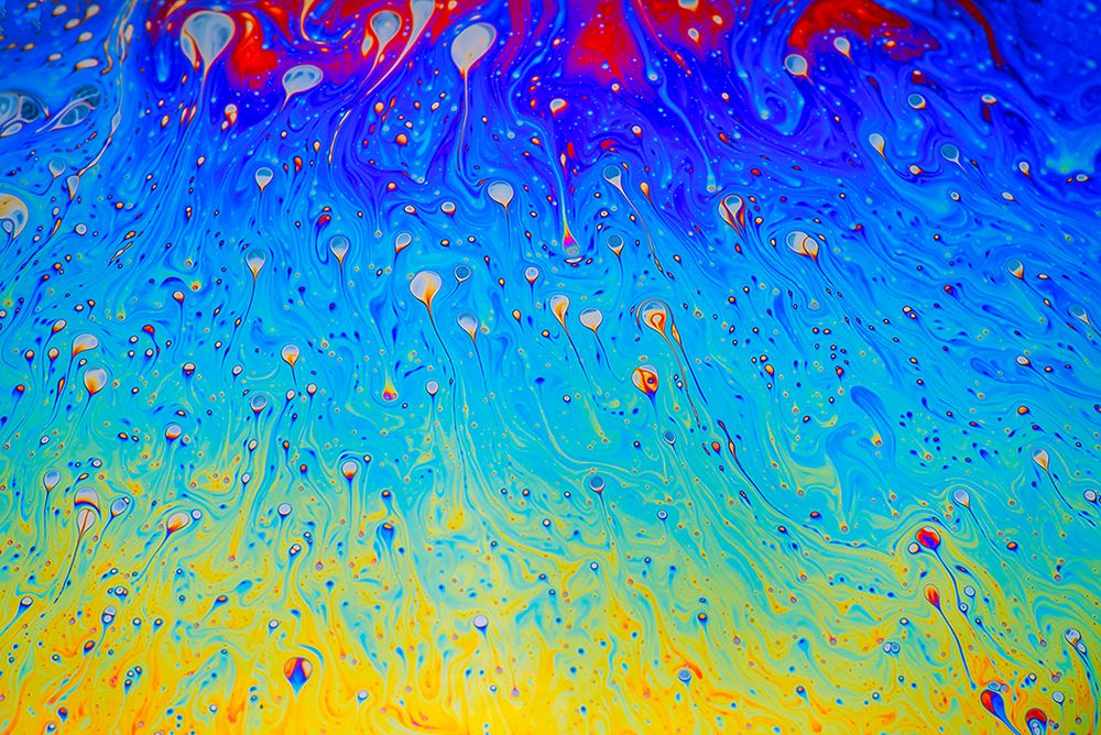 Abstract pattern of refracted light in soap bubble art print by Adam Jones for $57.95 CAD