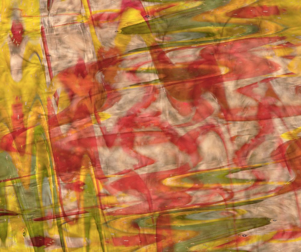 Yellow-green and red abstract art print by Jaynes Gallery for $57.95 CAD