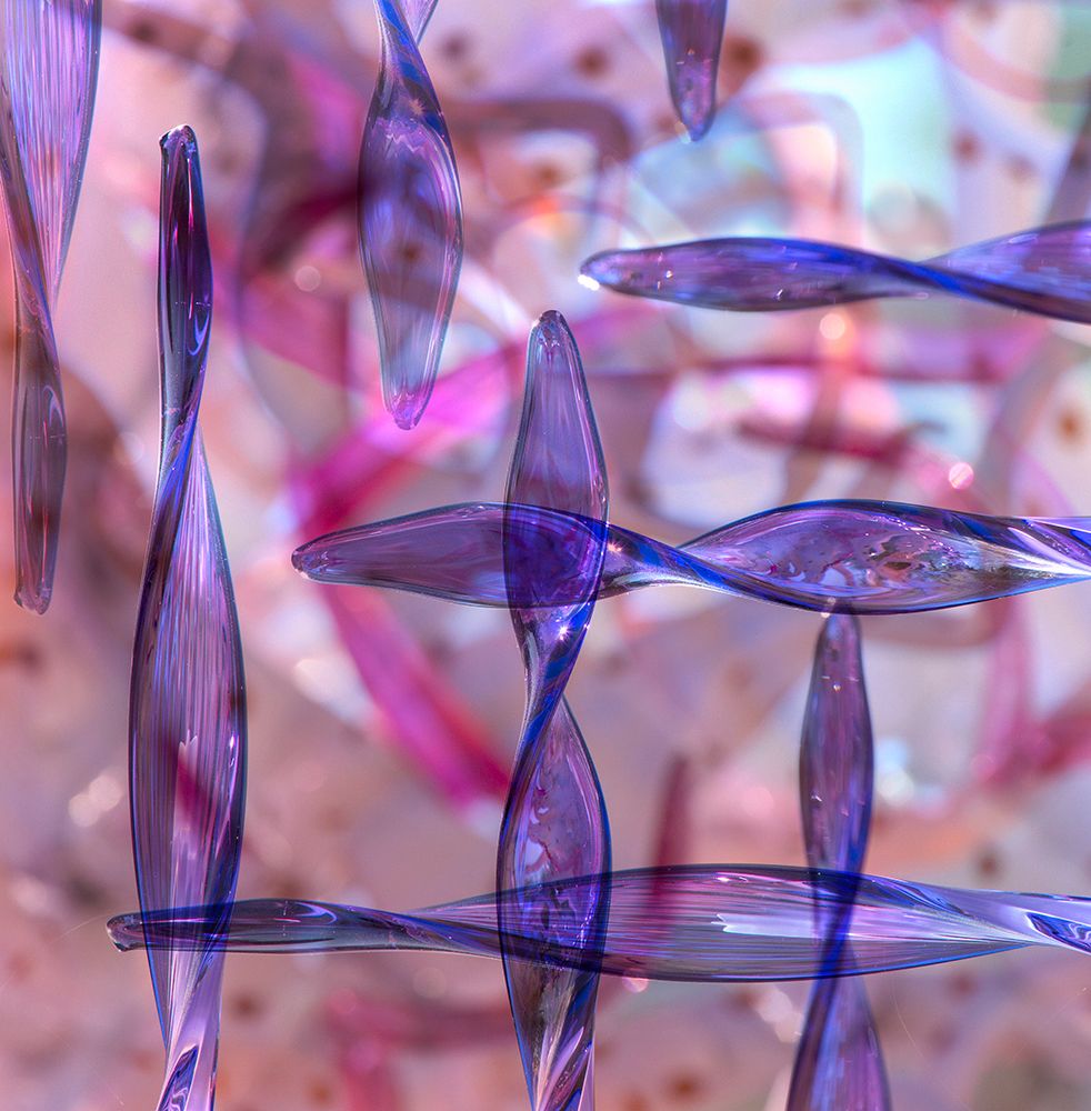 Pink and purple glass abstract art print by Jaynes Gallery for $57.95 CAD
