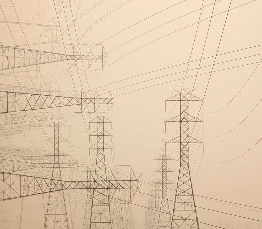 Power lines and towers abstract art print by Jaynes Gallery for $57.95 CAD