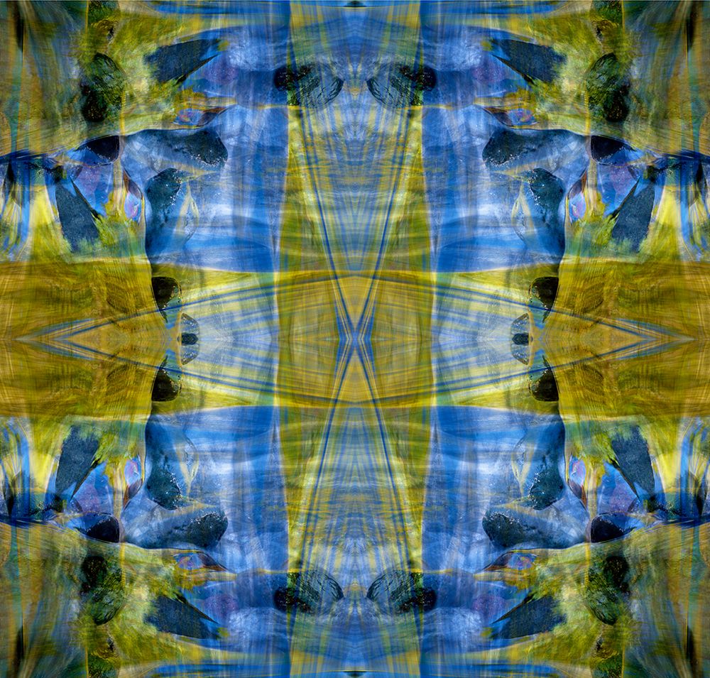 Blue and yellow abstract art print by Jaynes Gallery for $57.95 CAD