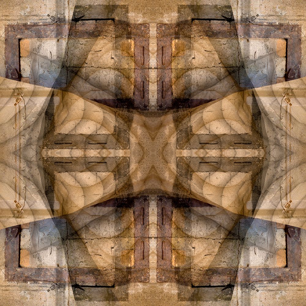 Earth tone quilt-like abstract art print by Jaynes Gallery for $57.95 CAD
