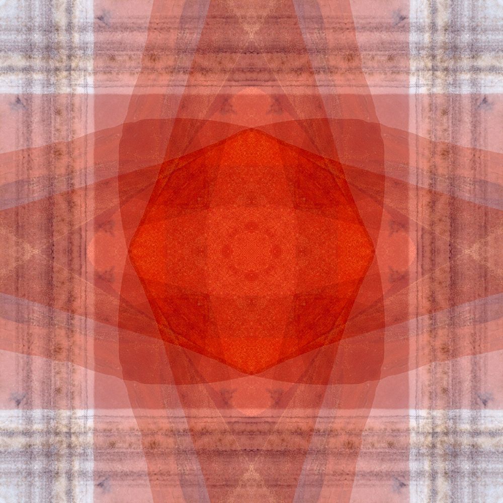 Orange and white quilt-like abstract art print by Jaynes Gallery for $57.95 CAD