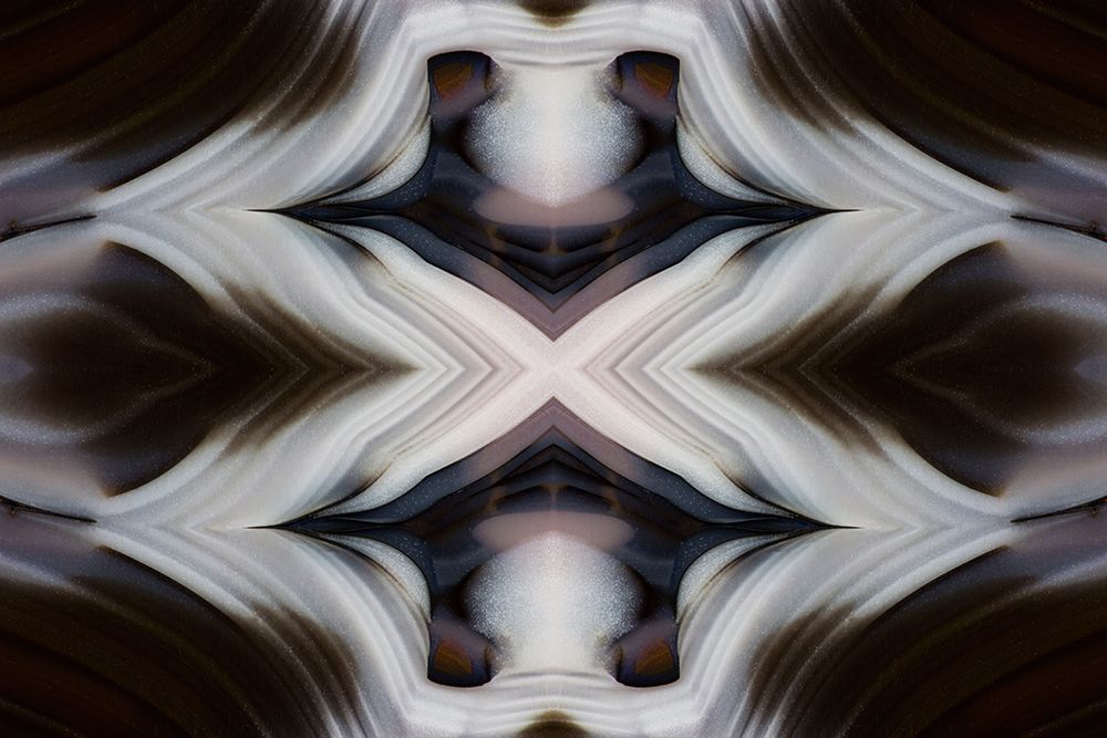 Laguna agate kaleidoscope repeating mirror-effect pattern. art print by Darrell Gulin for $57.95 CAD