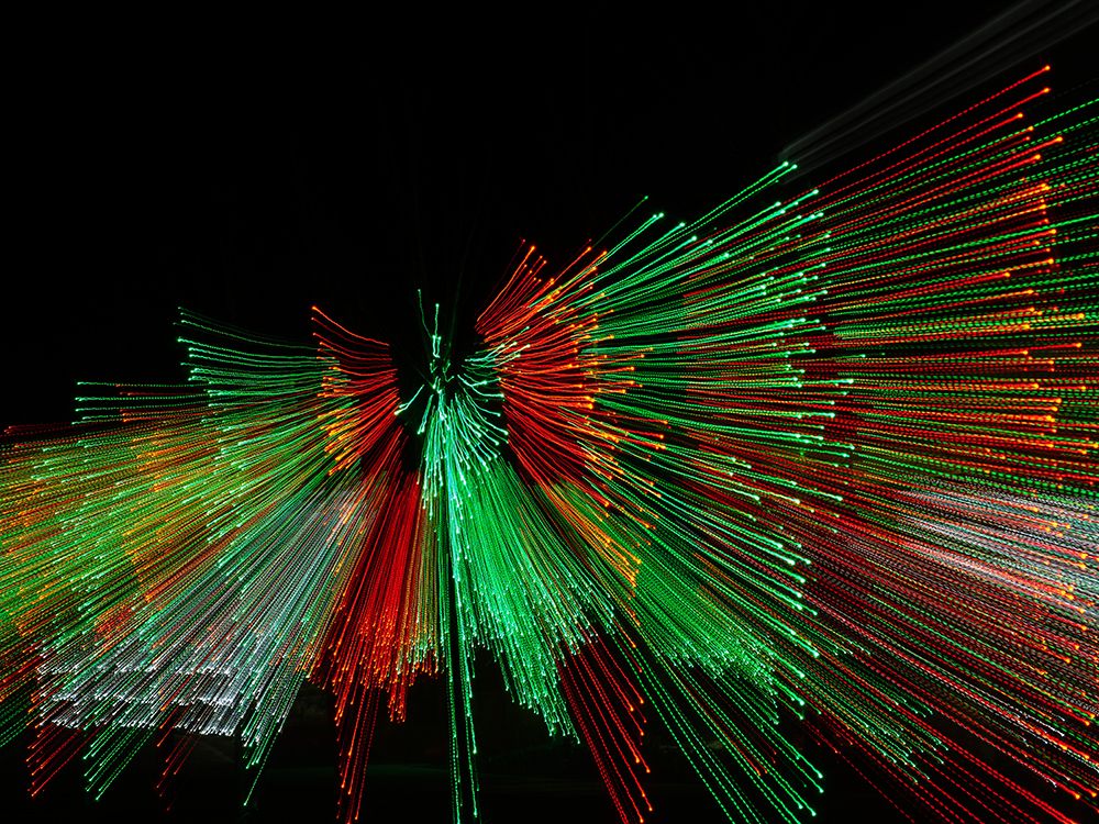Red-green and white Christmas lights art print by Merrill Images for $57.95 CAD
