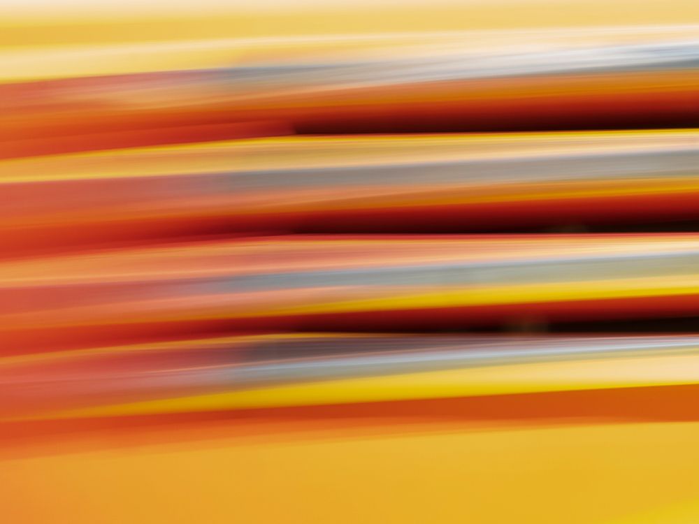 Red and yellow abstract of painted truck art print by Merrill Images for $57.95 CAD