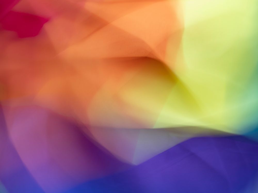 Abstract motion blur of rainbow colors. art print by Merrill Images for $57.95 CAD
