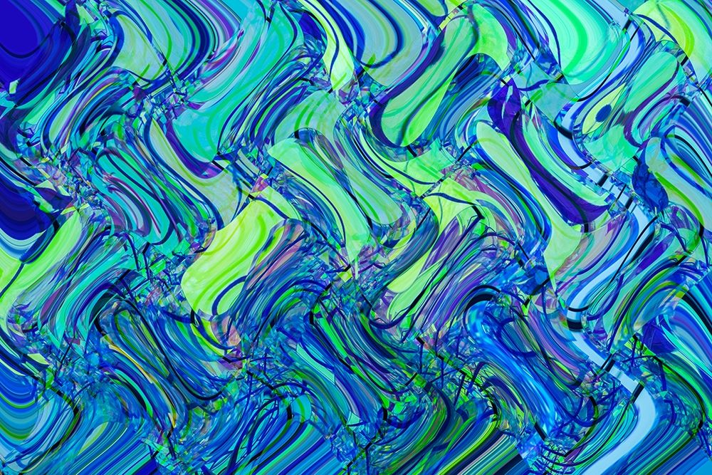 Blue and Green Abstract art print by Lisa S. Engelbrecht for $57.95 CAD