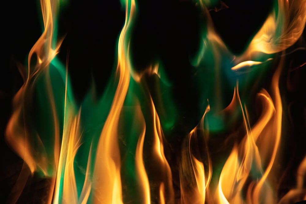 Colorful flames art print by David Herbig for $57.95 CAD