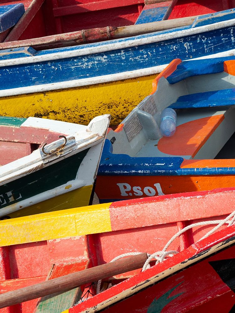 Harbor with traditional colorful fishing boats Town Ponta do Sol-Island Santo Antao-Cape Verde art print by Martin Zwick for $57.95 CAD