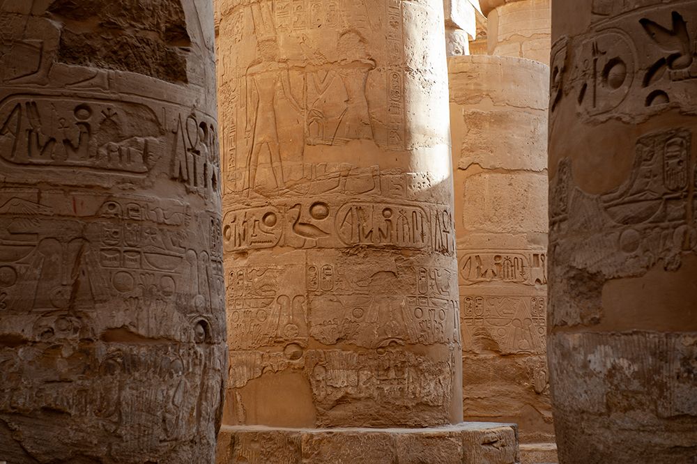 Africa, Egypt, Luxor. Close view of a column in the Valley of the Kings. art print by Alison Wright for $57.95 CAD