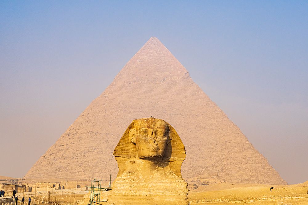 Giza-Cairo-Egypt The Great Sphinx and the Pyramid of Khafre art print by Emily M. Wilson for $57.95 CAD
