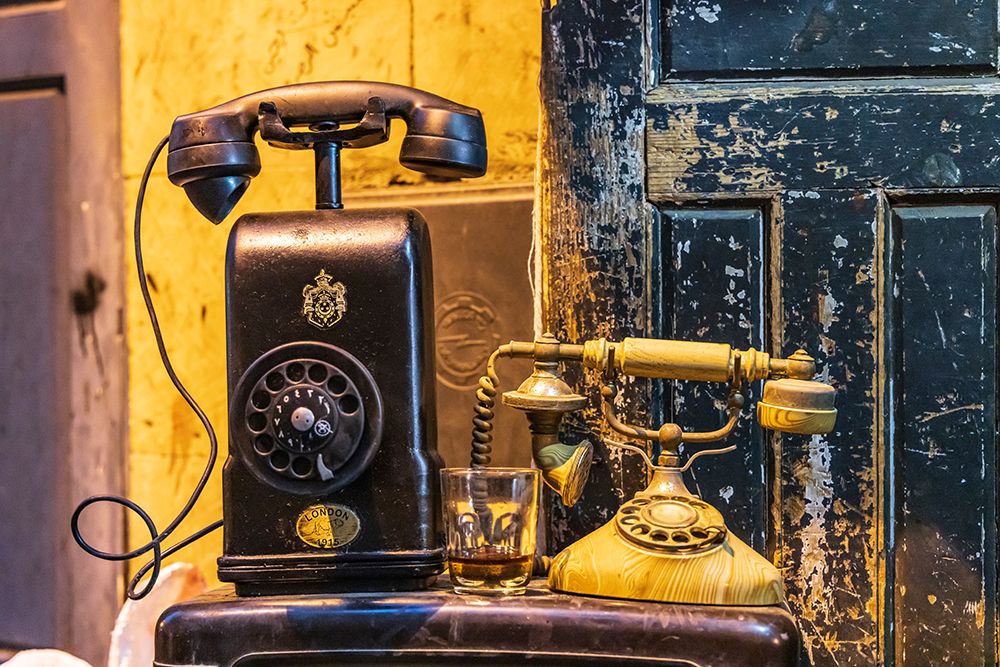 Cairo-Egypt Antique telephones at a shop on El Moez street in Old Cairo art print by Emily M. Wilson for $57.95 CAD