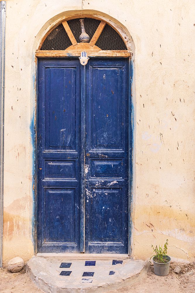Faiyum-Egypt A blue painted door on a building art print by Emily M. Wilson for $57.95 CAD