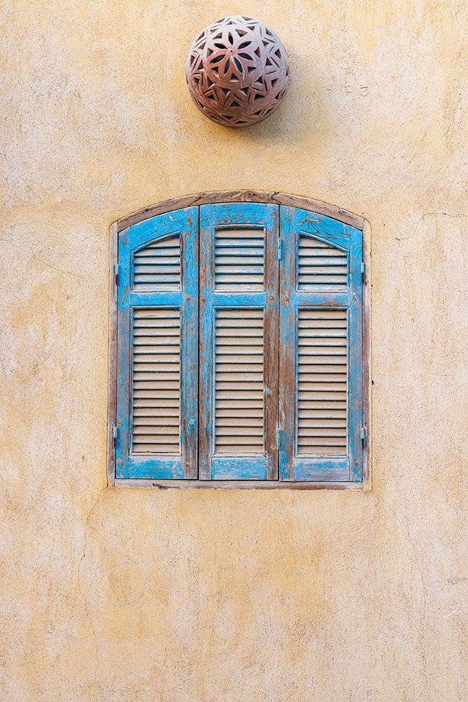 Faiyum-Egypt Blue wooden shutters art print by Emily M. Wilson for $57.95 CAD