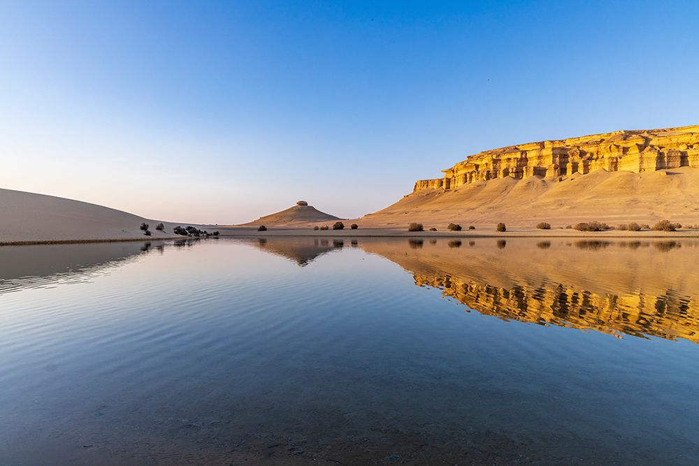 Qarun Lake-Faiyum Oasis-Egypt Reflections in Qarun Lake in the desert art print by Emily M. Wilson for $57.95 CAD