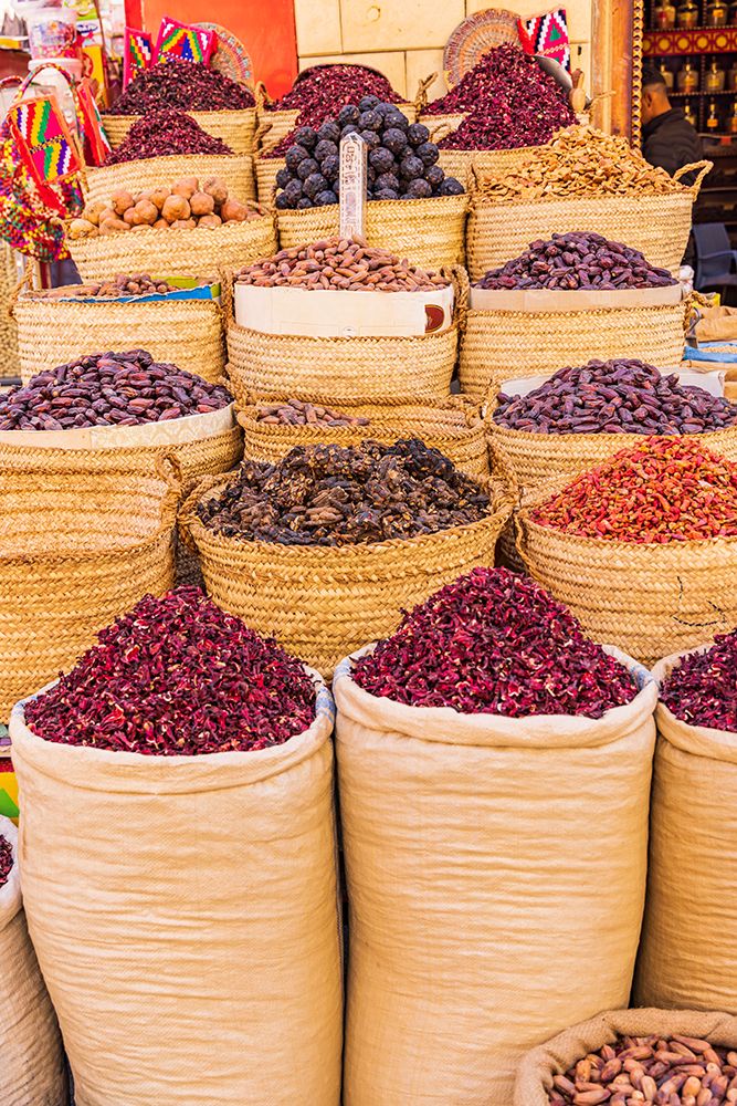 Thebes-Luxor-Egypt Dried herbs for sale at a market art print by Emily M. Wilson for $57.95 CAD