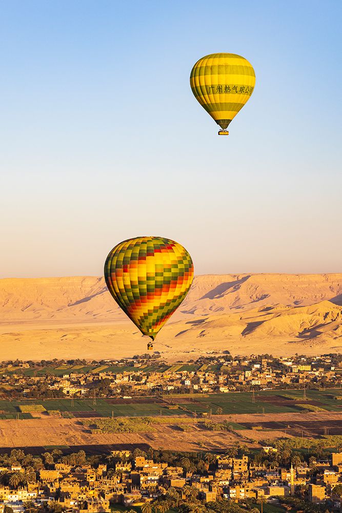 Luxor-Egypt Hot air balloons taking tourist for a ride art print by Emily M. Wilson for $57.95 CAD