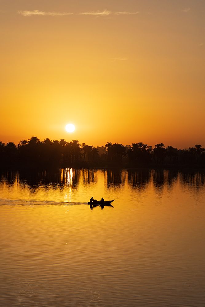 Sunrise over the River Nile at the village of Esna-Egypt. art print by Tom Norring for $57.95 CAD