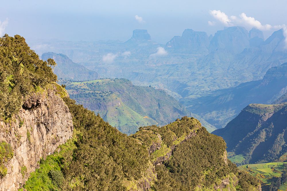Ethiopia. Amhara. North Gondar. Valley and mountains in the Ethiopian highlands. art print by Emily M. Wilson for $57.95 CAD
