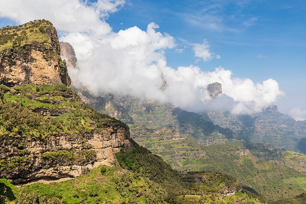 Ethiopia. Amhara. North Gondar. Cliffs on a mountain in the Ethiopian highlands. art print by Emily M. Wilson for $57.95 CAD