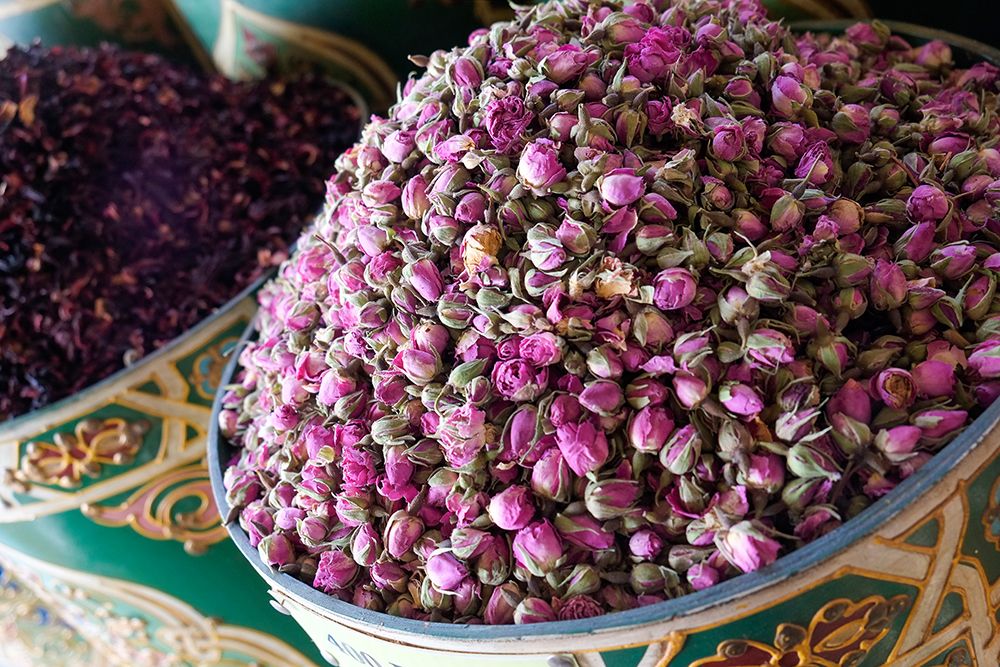 Marrakech-Morocco Dried roses for sale in the medina art print by Julien McRoberts for $57.95 CAD
