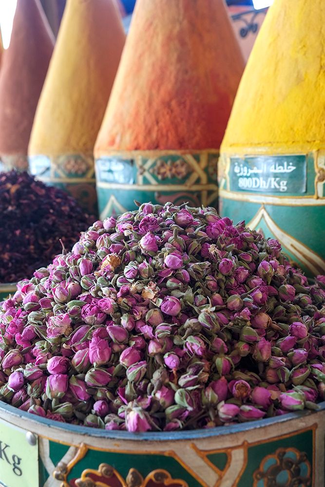 Marrakech-Morocco Dried roses for sale in the medina art print by Julien McRoberts for $57.95 CAD