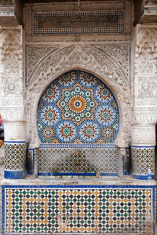 Fes-Morocco One of the 300 tiles fountains in the medina Most are located next to a mosque art print by Julien McRoberts for $57.95 CAD