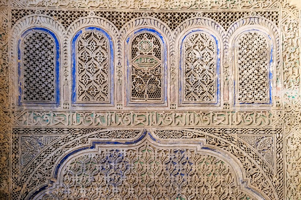 Fes-Morocco Beautiful hand carved plaster detail-Moorish design art print by Julien McRoberts for $57.95 CAD