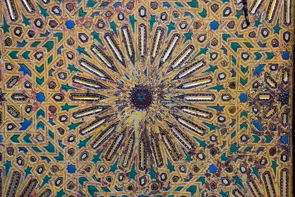 Fes-Morocco Hand painted and carved doorway detail art print by Julien McRoberts for $57.95 CAD