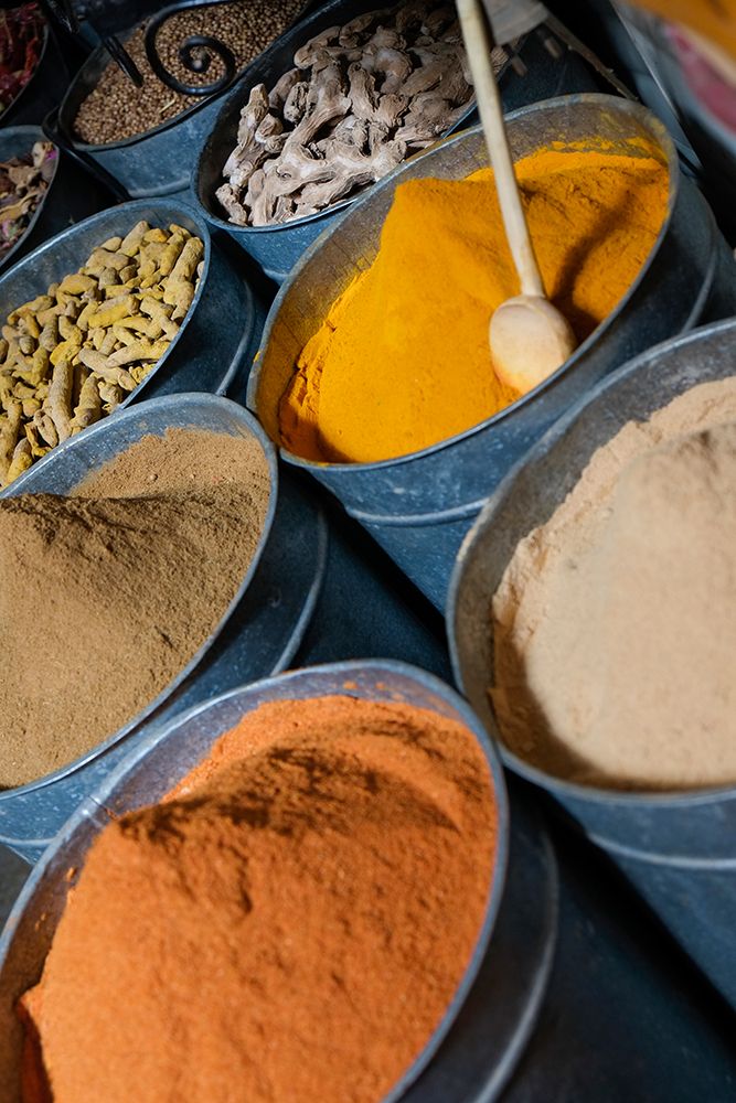 Fes-Morocco Exotic spices for sale in the medina art print by Julien McRoberts for $57.95 CAD
