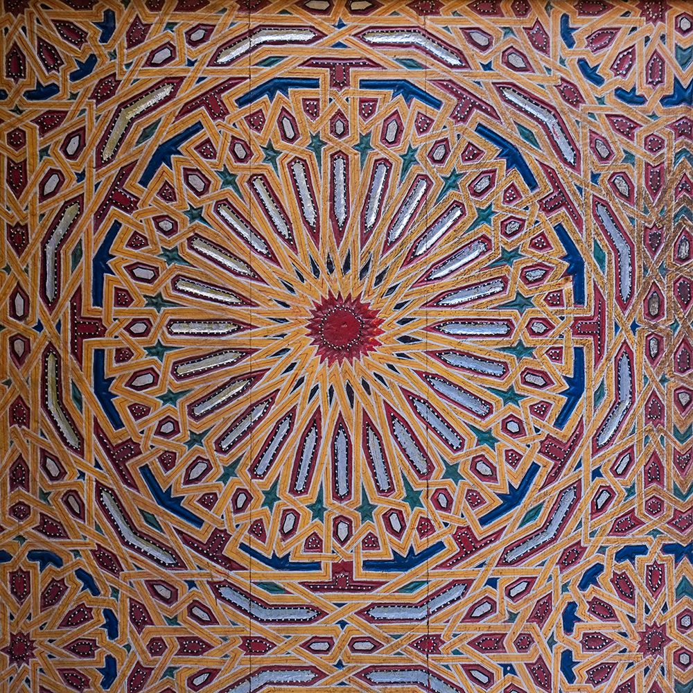 Fes-Morocco Stunning hand painted door of an old mosque Design detail art print by Julien McRoberts for $57.95 CAD