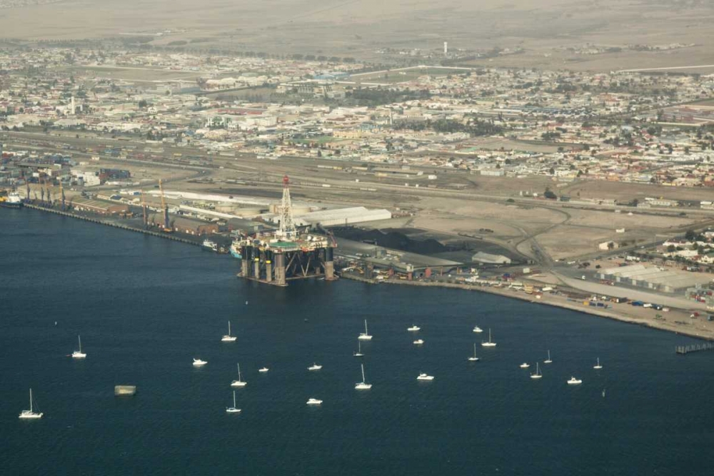 Namibia, Swakopmund Aerial cityscape and bay art print by Wendy Kaveney for $57.95 CAD
