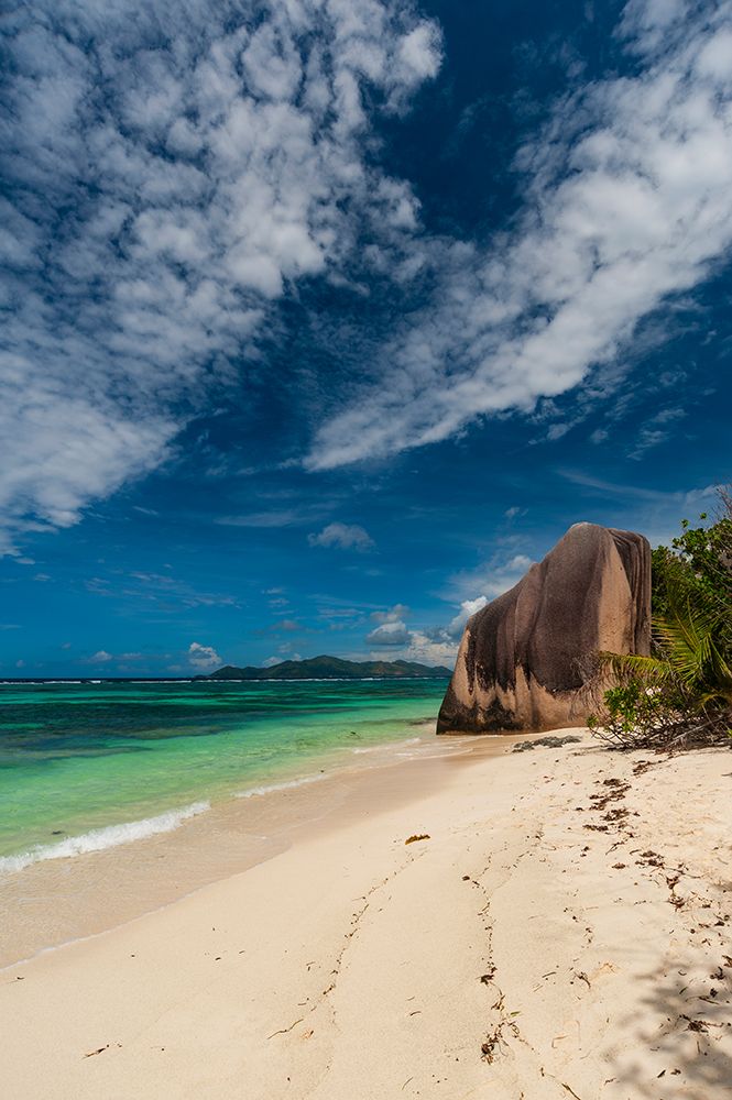 Sandy tropical beach on the Indian Ocean Anse Source d Argent Beach-La Digue Island-Seychelles art print by Sergio Pitamitz for $57.95 CAD