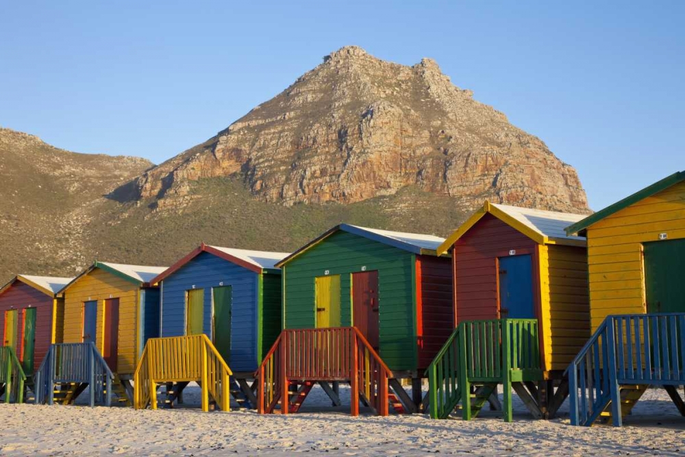 Beach huts, Muizenberg, Cape Town, South Africa art print by Bill Young for $57.95 CAD